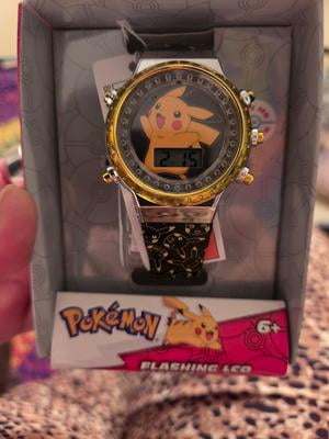 Pokémon Pikachu Unisex Child Yellow and Black LCD Flashing Bezel