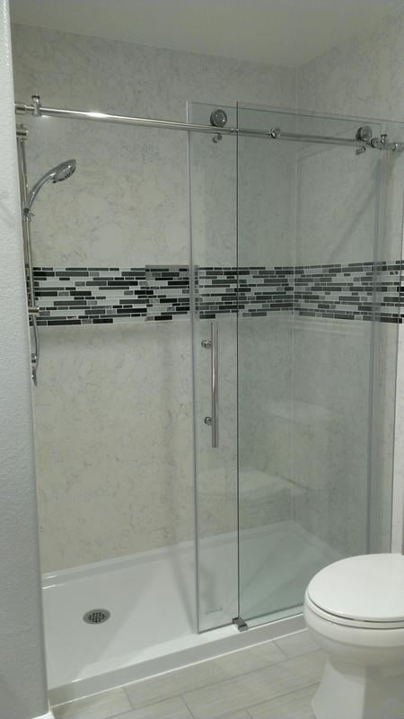 Dreamline Enigma X 56 60 In W X 76 In H Fully Frameless Sliding
