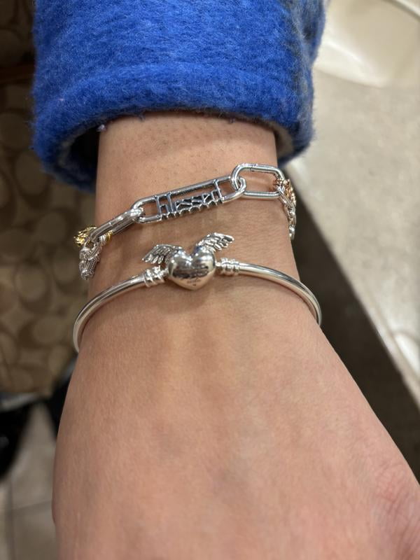 Pandora Moments Winged Heart Bangle - Walmart.com