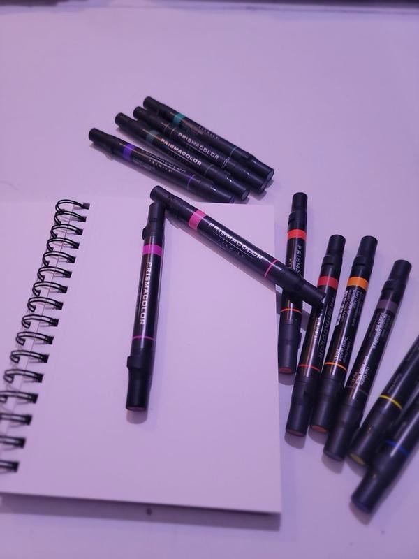 Prismacolor Premier Double-Ended Art Markers, Fine and Chisel Tip