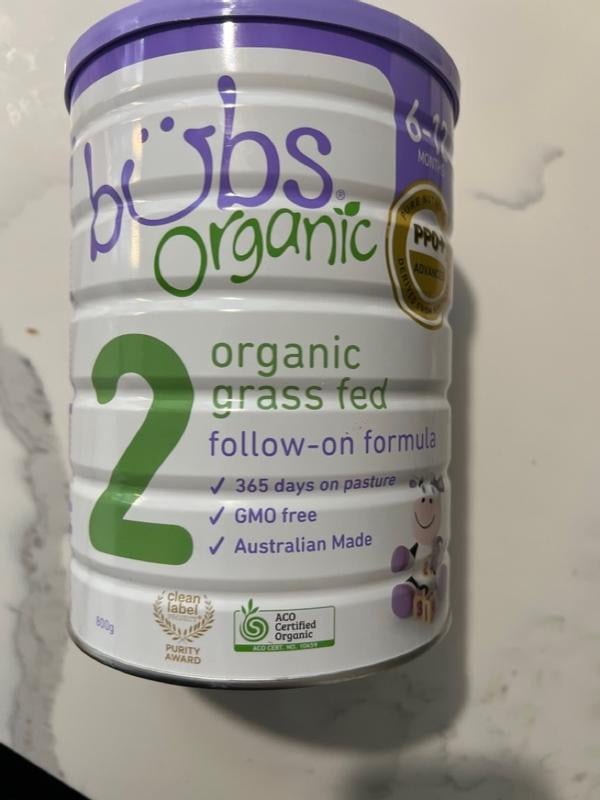 bubs organic ２ Bubs Organic® Grass Fed Follow-on Formula Stage 2, 800g (6