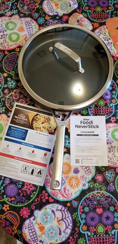 Ninja Foodi NeverStick Premium Anti-Scratch Nest System 5-Qt. Sauté Pan with Glass Lid