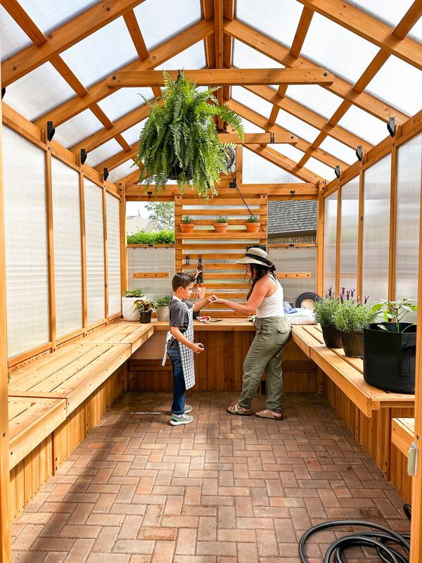 Backyard Discovery 11'x7' Traditional Cedar Greenhouse - DIY