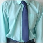 George Men's Solid Black Slim Necktie, One Size