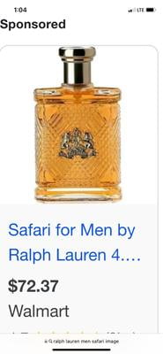 Safari Cologne by Ralph Lauren for Men. Eau De Toilette Spray 4.2