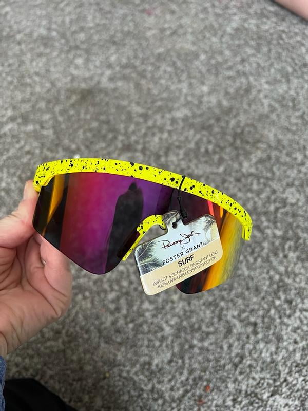 Panama Jack x Foster Grant Yellow Wraparound men's Sunglasses