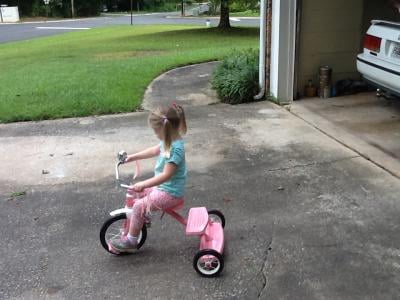 Radio Flyer Classic Pink Dual Deck Tricycle for Kids Toddlers 12 Front Wheel with Handles Pink Walmart