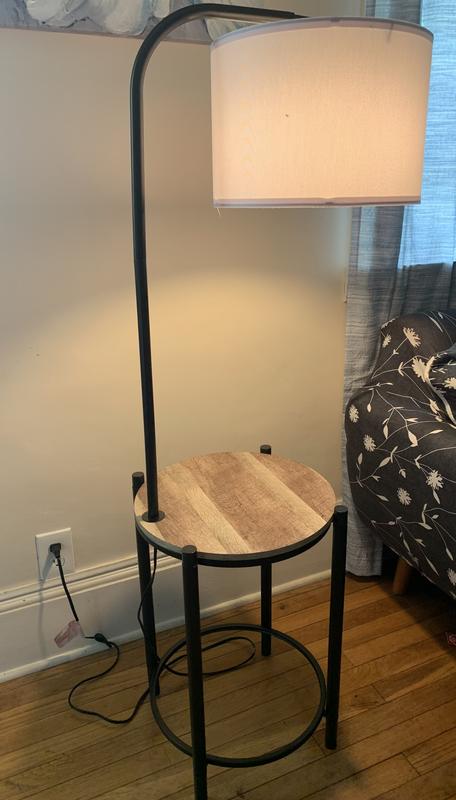 人気トレンド 送料無料 輸入ランプ フロアランプ 輸, Mainstays Glass End Table Floor Lamp