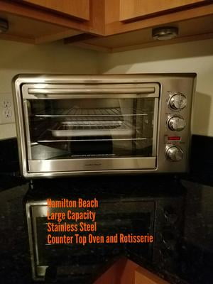 Hamilton Beach Stainless Steel Countertop Oven with Convection and Rotisserie, Silver 31103D