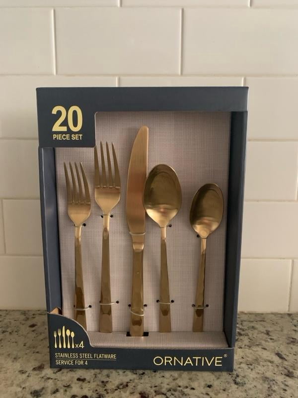 Retroneu Whitney Gold Stainless Steel Flatware - Your Choice Of Individual Pieces