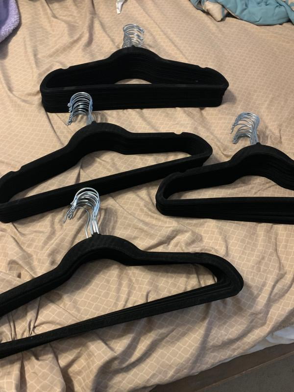 Buy Wholesale China Home Premium Velvet Hangers 50 Pack - Non-slip &  Durable Clothes Hangers - Black Hangers With 360 Degree Rotatable Hook -  Heavy Du & Hangers at USD 0.12