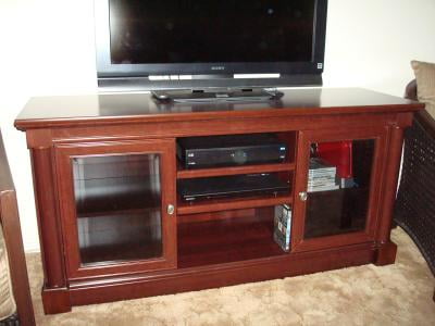 Select Cherry finish Sauder 411865 Palladia Entertainment Credenza For TVs up to 60 