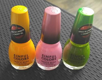 SinfulColors Quick Bliss Nail Polish, Cherry Chaser, Glossy Fast
