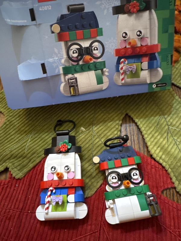 LEGO, Snowman Ornaments, 40812, Multicolor, Holiday Decor