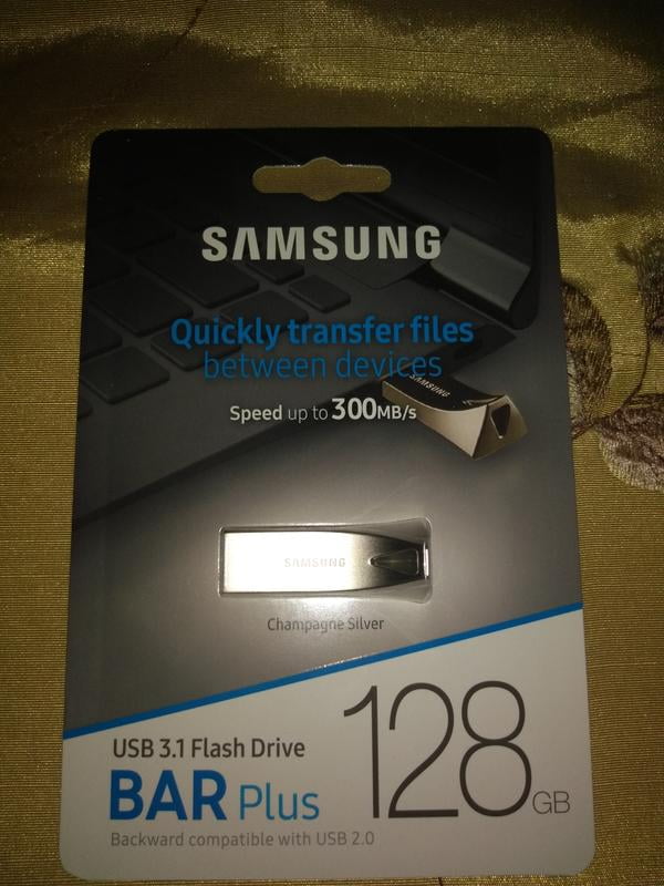 æstetisk Aktiver anker Samsung 256GB BAR Plus USB 3.1 Flash Drive - Champagne Silver - Walmart.com