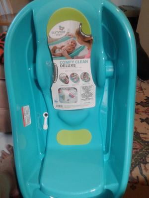 Summer Infant Comfy Clean Deluxe Newborn To Toddler Bath Tub Teal