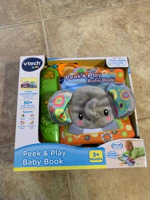 vtech peek & play baby book toy