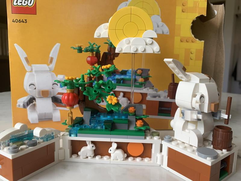 LEGO Jade Rabbit Building Toy Set, Mid-Autumn Festival Display