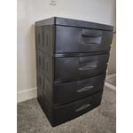 Hyper Tough 4 Drawer Plastic Garage Cabinet 18.7"D x 25.39"W x 35.31"H ...