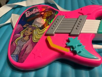 Set De Micrófono Y Guitarra Barbie – Juguete Musical Con Micrófono De Pie Regulable Y Guitarra De 4 Cuerdas – Ideal Para Pequeñas Estrellas Del Rock