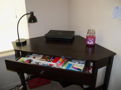 Sauder Beginnings Corner Computer Desk Cinnamon Cherry Walmart