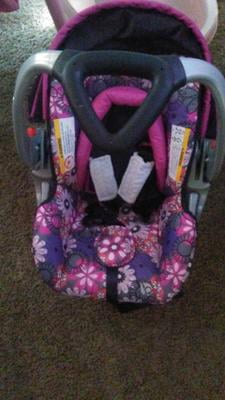 purple car seat stroller combo