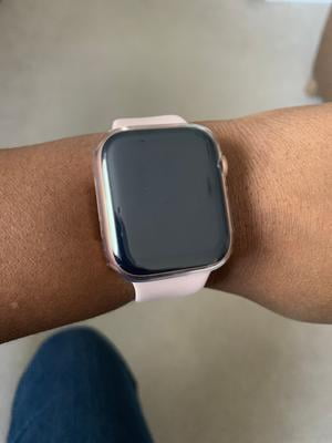 Apple Watch Series 5 GPS, 44mm Silver Aluminum Case with White 