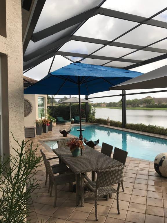 Coral Coast 8 X 11 Ft Rectangular Aluminum Market Solar Lighted Patio Umbrella Walmart Com Walmart Com