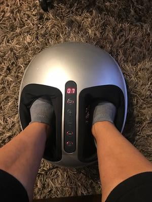 Customer reviews for As Seen on TV uComfy Shiatsu Foot Massager with Deep  Kneading, Heat Features, Air Compression and Multi Level Massage Settings,  Silver