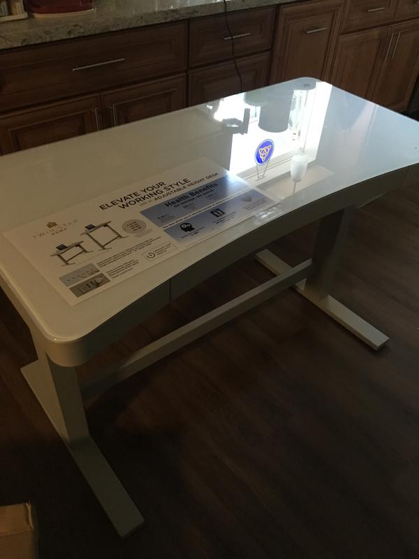 Bell O Electric Adjustable Height Standing Desk Programmable Presets With 3 Usb Ports Glass Top Black Walmart Com Walmart Com