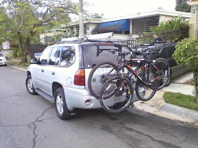 three bike hitch rack