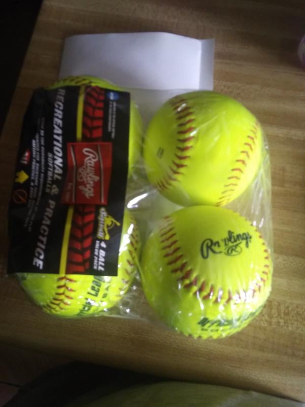 Rawlings 11 NCAA Practice Fastpitch Softballs - 4-Pack