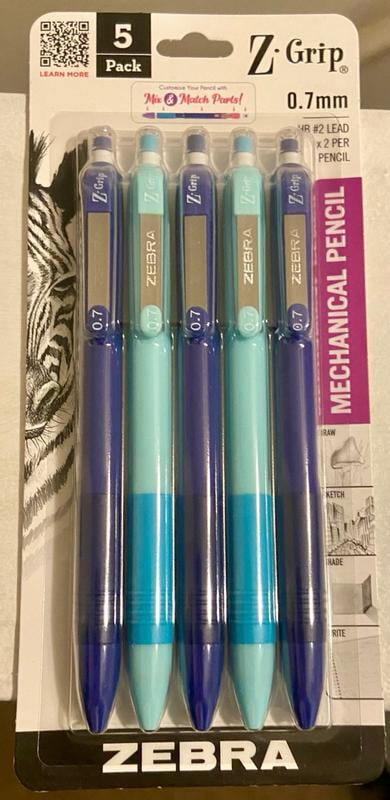 Zebra Z-Grip Plus Mechanical Pencil, 0.7mm, Bonus Lead and Erasers