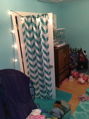 Mainstays 54 X 84 Teal Chevron Panel Pair 2 Piece Walmart Com Walmart Com