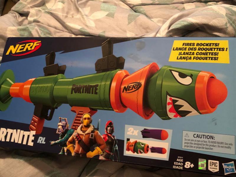  NERF Fortnite Rl Blaster - Fires Foam Rockets - Includes 2  Official Fortnite Rockets - for Youth, Teens, Adults : Toys & Games