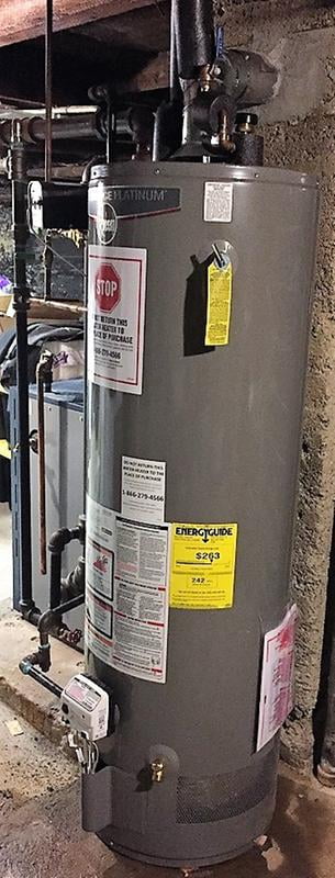 Rheem XG50T12HE40U0 50 gal 40K BTU Natural Gas Power Vent Tall Water Heater  - Walmart.com