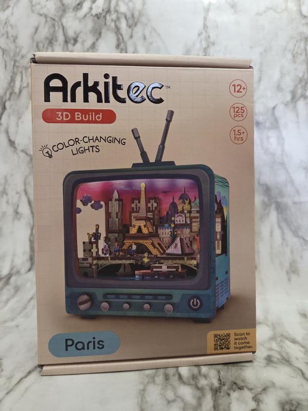 Arkitec 125-Piece Paris CityVision 3D Build Wooden Puzzle