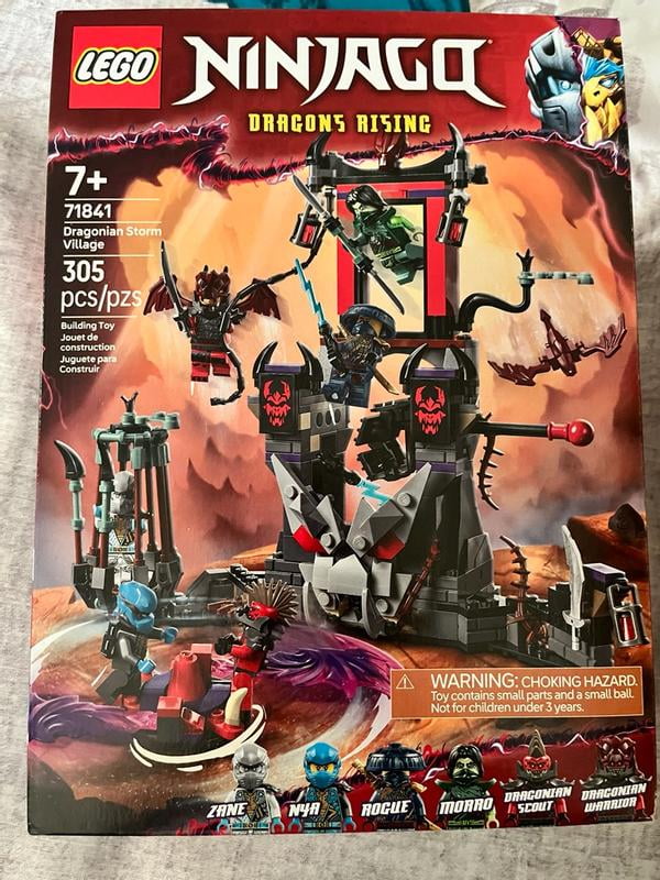 LEGO NINJAGO Dragonian Storm Village Toy Set, Spinner Toy, 6