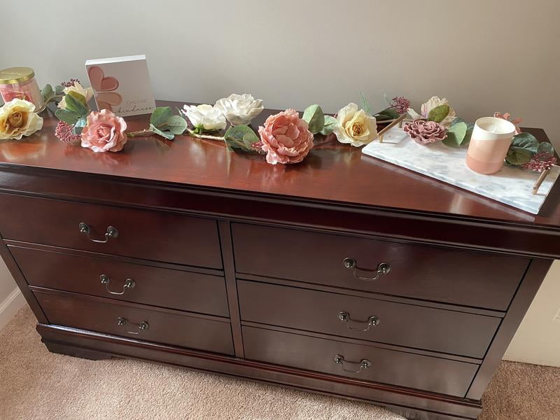 Ashley Alisdair Solid Wood 6-Drawer Bedroom Furniture Dresser in Dark Brown  - Walmart.com