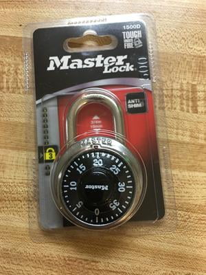 Master Lock 1500D Black Dial Preset Combination Padlock - Each