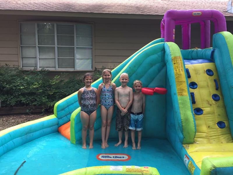 little tikes blow up pool with slide