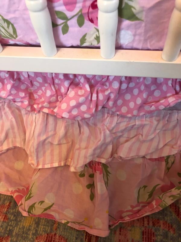 my baby sam rosebud lane 3 piece crib bedding set