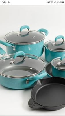 1978年製 SAHARA PAN SET 赤 The Pioneer Woman Frontier Speckle 10-Piece Aluminum