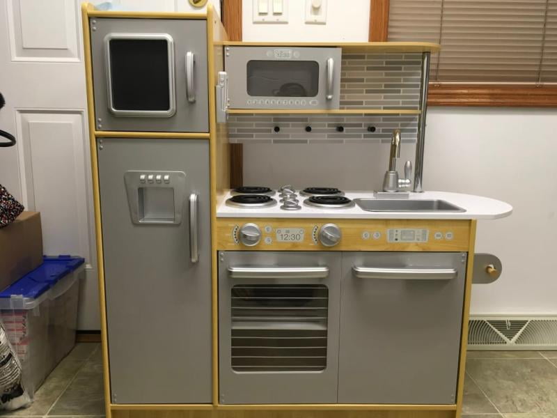 Kidkraft Uptown Natural Play Kitchen Walmart Com