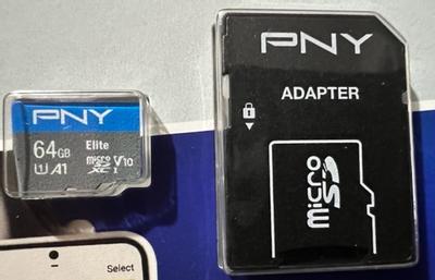 PNY Elite MicroSDXC 64GB Con Adattatore - Velocità Lettura 100MB/s, Classe 10 U1 Per Video Full HD - Foto 1