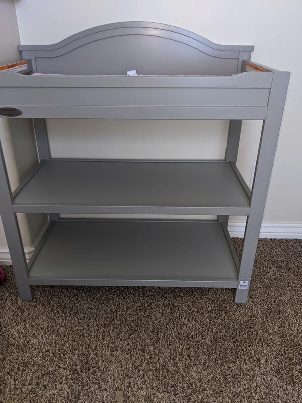 graco changing table pebble gray