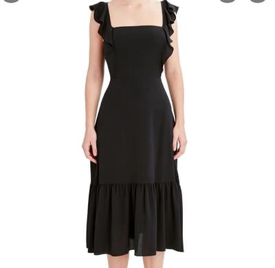 bcbg paris women's ruffle strap midi dress Floral Open Back Ruffle Midi Dress (Women)