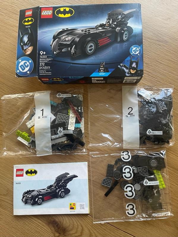 LEGO DC Batman & Robin Batmobile – 272-Piece Super Hero Car