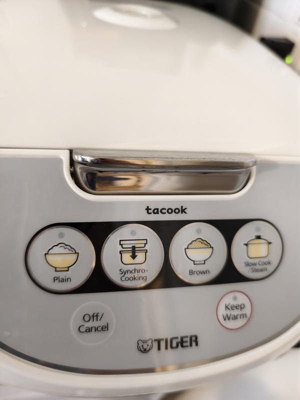 Tiger JBV-A 10 Cup Micom Rice Cooker with Food Steamer and Slow