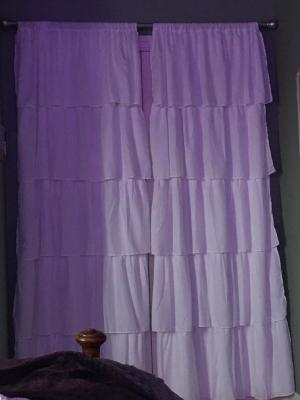 Your Zone Ruffle Girls Bedroom Curtain Walmart Com